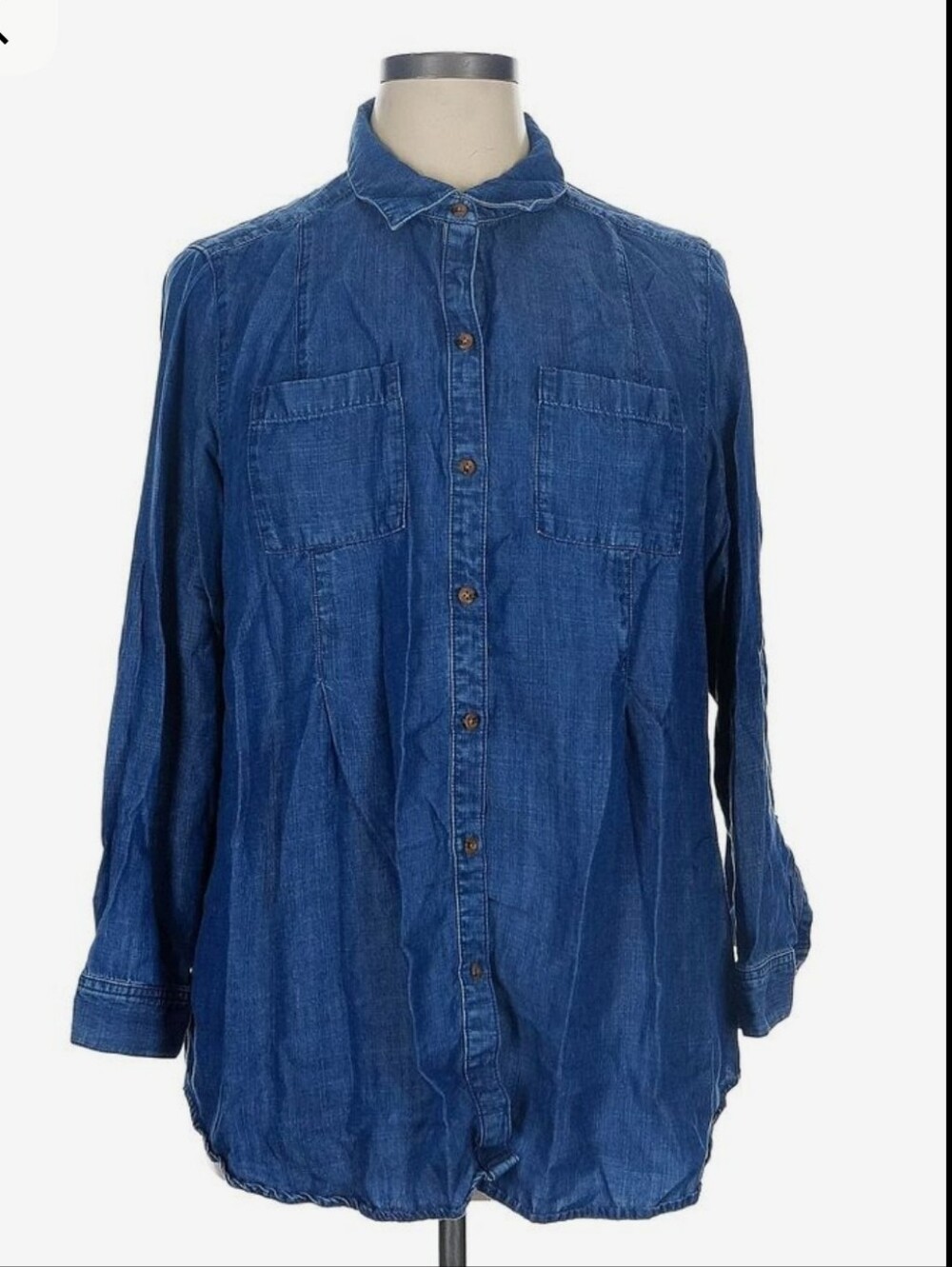 J. Jill Tencil Denim Chambray Shirt